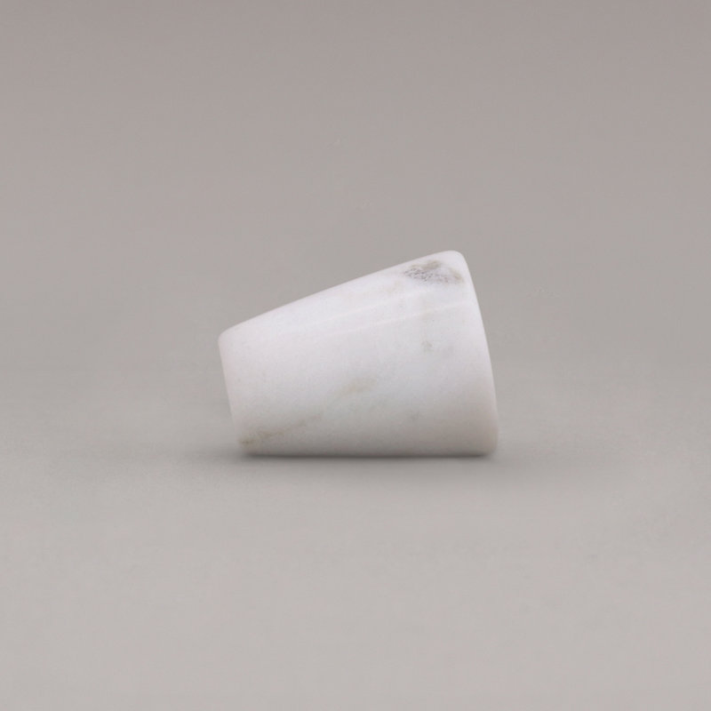 Marble Cone Knob, Carrara Marble