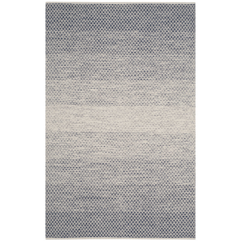 Aitken Hand Woven Cotton Geometric Rug, Rectangle 5' x 8'