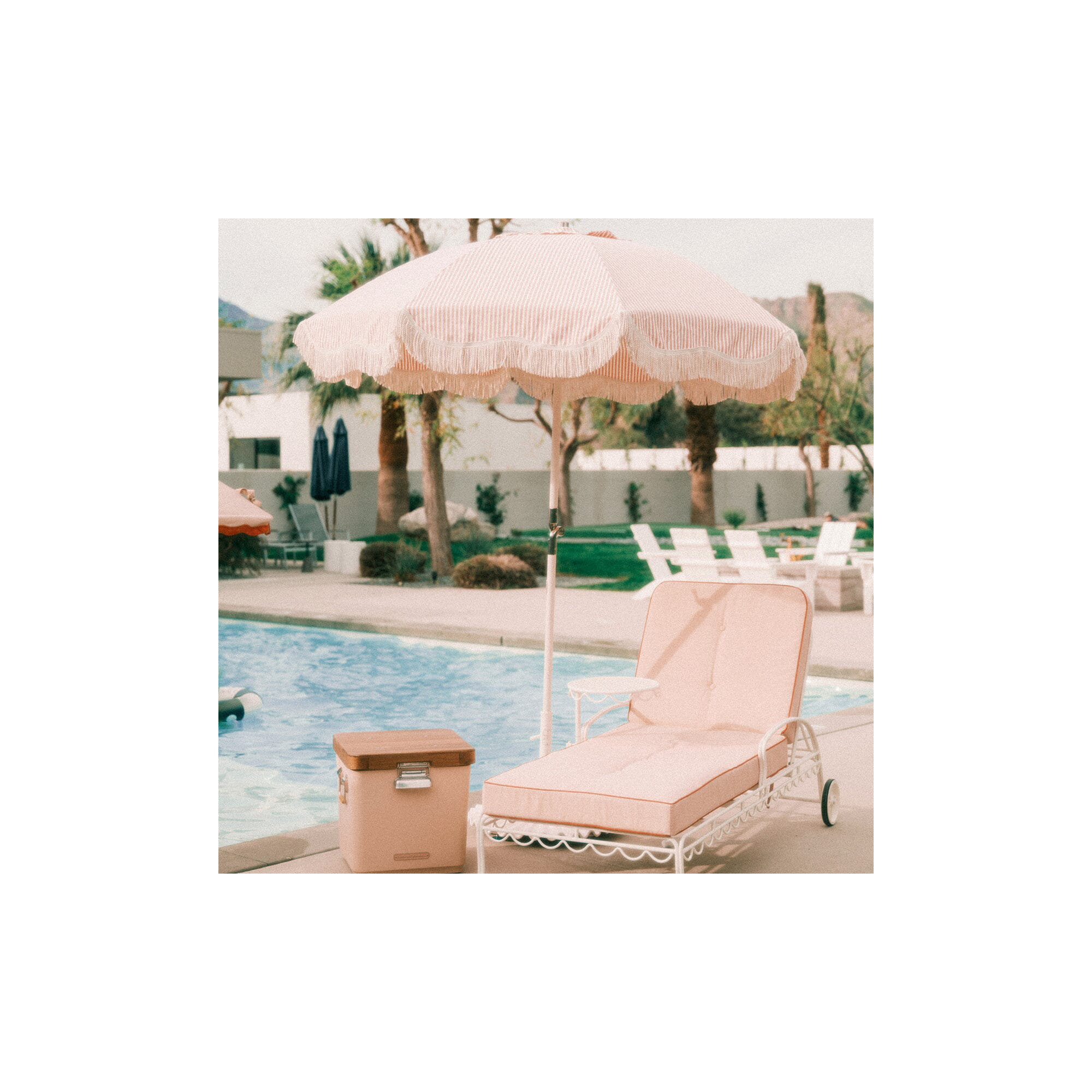 CLUB UMBRELLA - LAURENS STRIPE, Pink