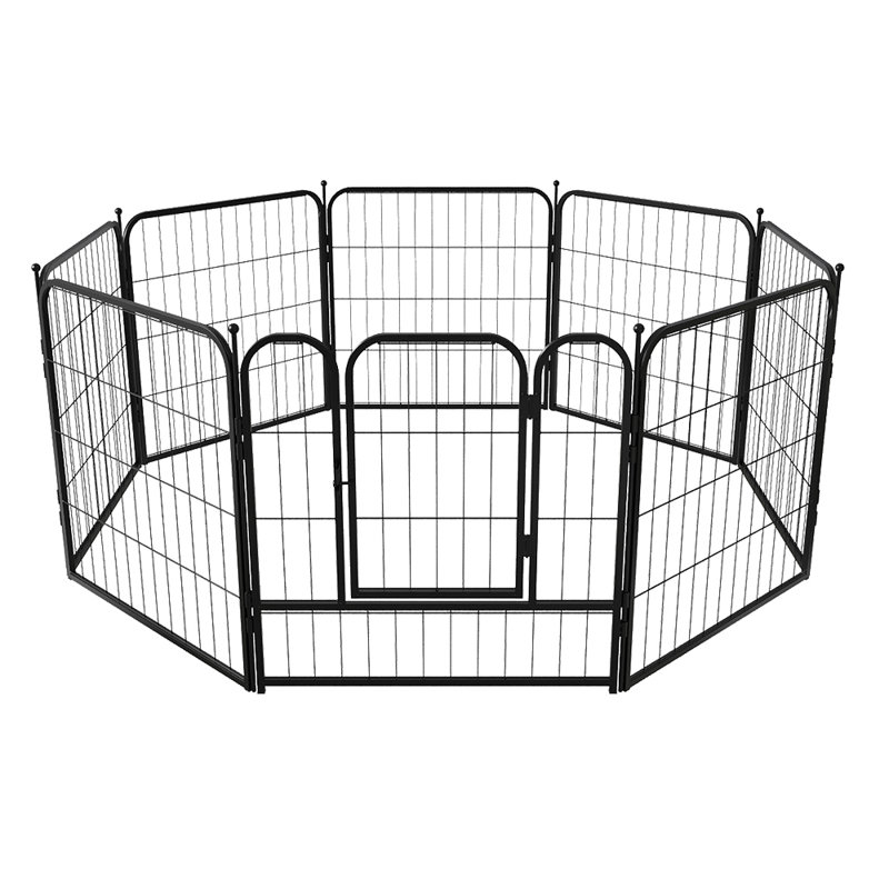 Metal Adjustable Free Standing Pet Gate With Door