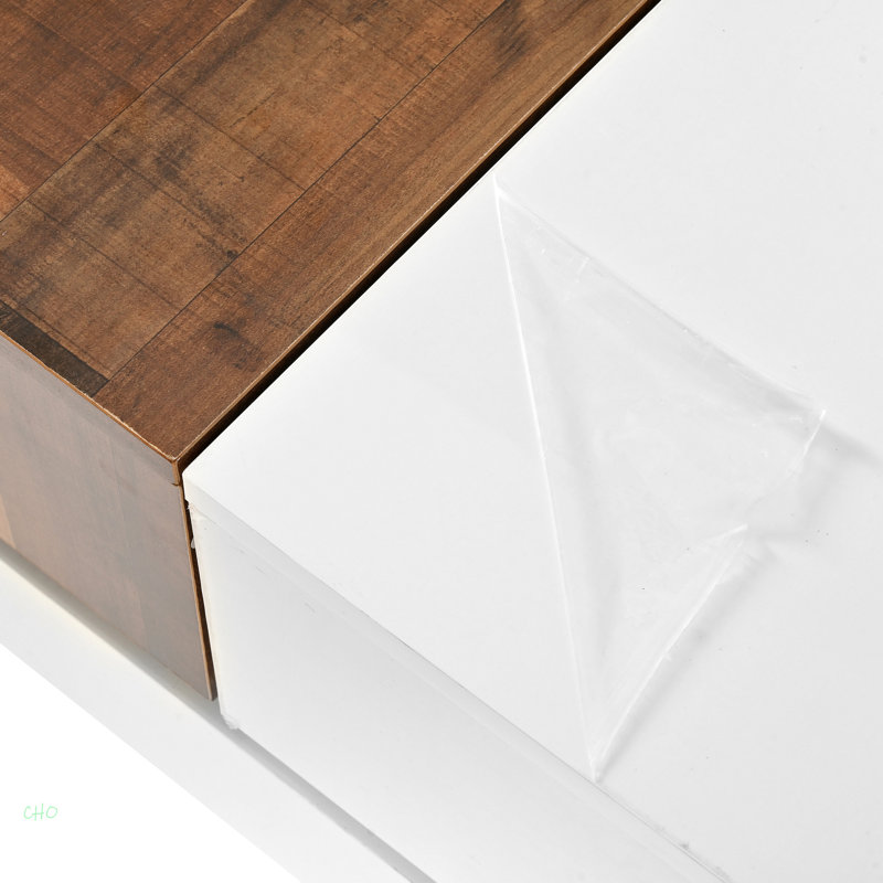 Table basse carrée avec plateau coulissant pour le salon