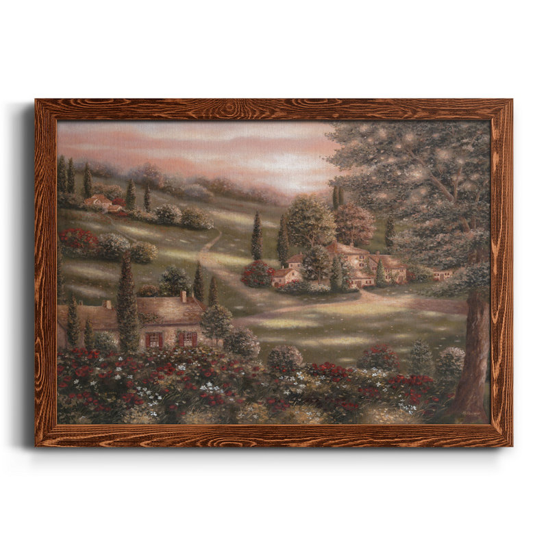 " Evening/Tuscany I ", 20" H x 24" W x 1" D, Maple Canvas Framed