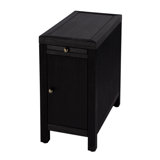 Nora 12 in. W Wood 1 Door End Table with Pull-Out Tray