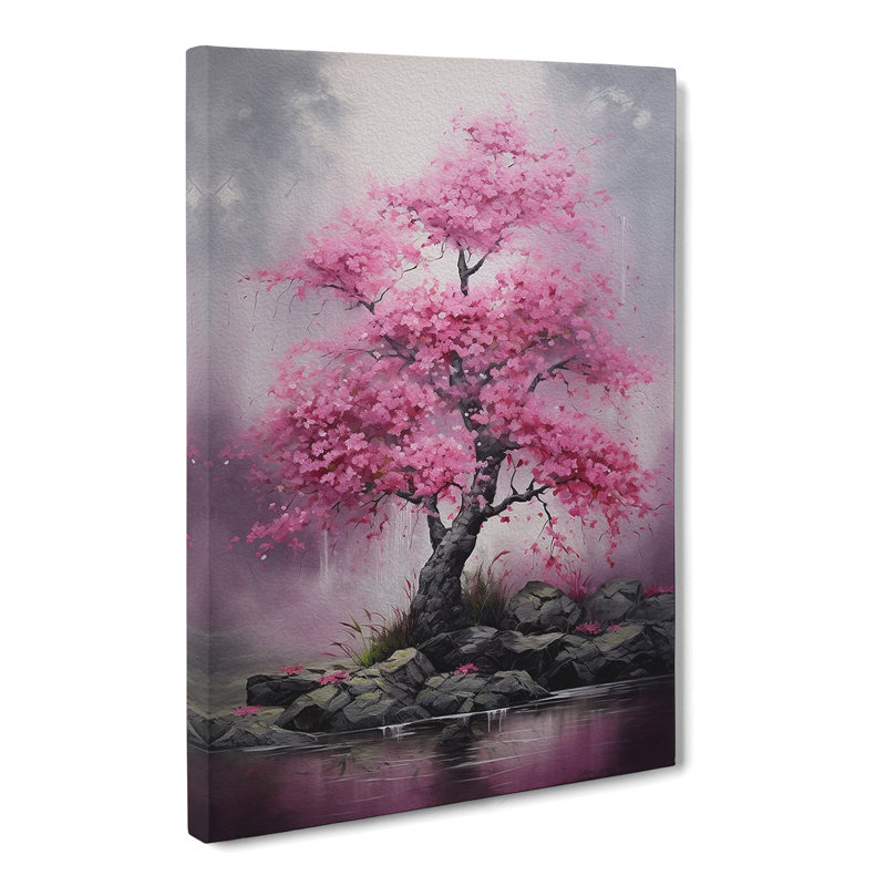 Cherry Blossom Tree Tachisme No.2 - Print, 60cm H x 40cm W x 3cm D