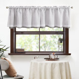 Rod Pocket Double Layer Window Valance (Set Of 2)