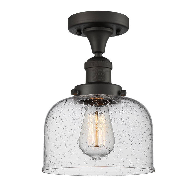 Adette Glass Semi Flush Mount, Oil Rubbed Bronze