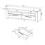 Console de télévision à 2 tiroirs gris vieilli 59 pouces-1779390776