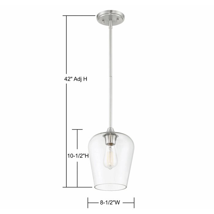 Breena Single Light Glass Dimmable Pendant & Reviews | Birch Lane