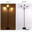  Lampe sur pied à 3 lumières multicolores avec lampe sur pied et poteaux hauts avec accoudoirs flexibles et abat-jour en PVC blanc pour le salon