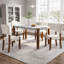 Ensemble de mobilier de salle à manger moderne 5 pièces, coin repas pour 4 personnes pour la cuisine, table de style faux marbre de 46 po et 4 chaises rembourrées avec pieds en bois d'hévéa massif