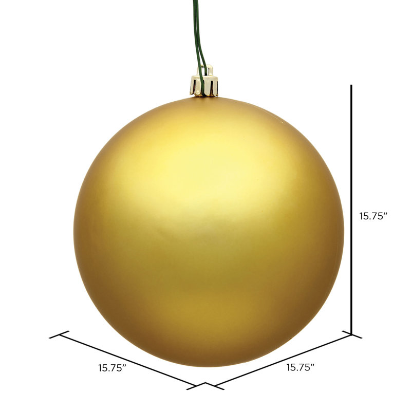 Ornement boule Décor, Or, H 15,75 po x l 15,75 po x P 15,75 po