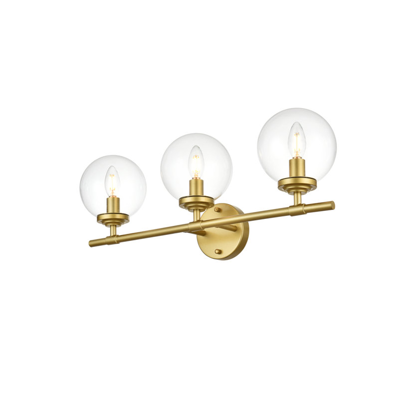 Ingrid Amala, H 10 po x l 24 po x P 24 po, Laiton, Trois lumières
