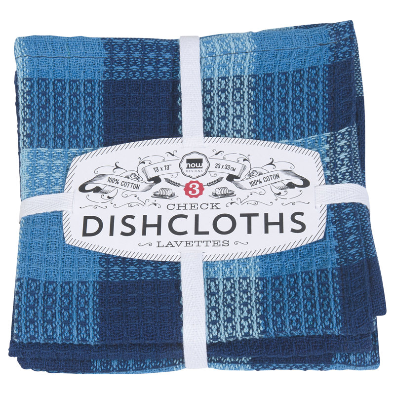 Cotton Waffle Dish Cloth Kitchen Towel, Indigo