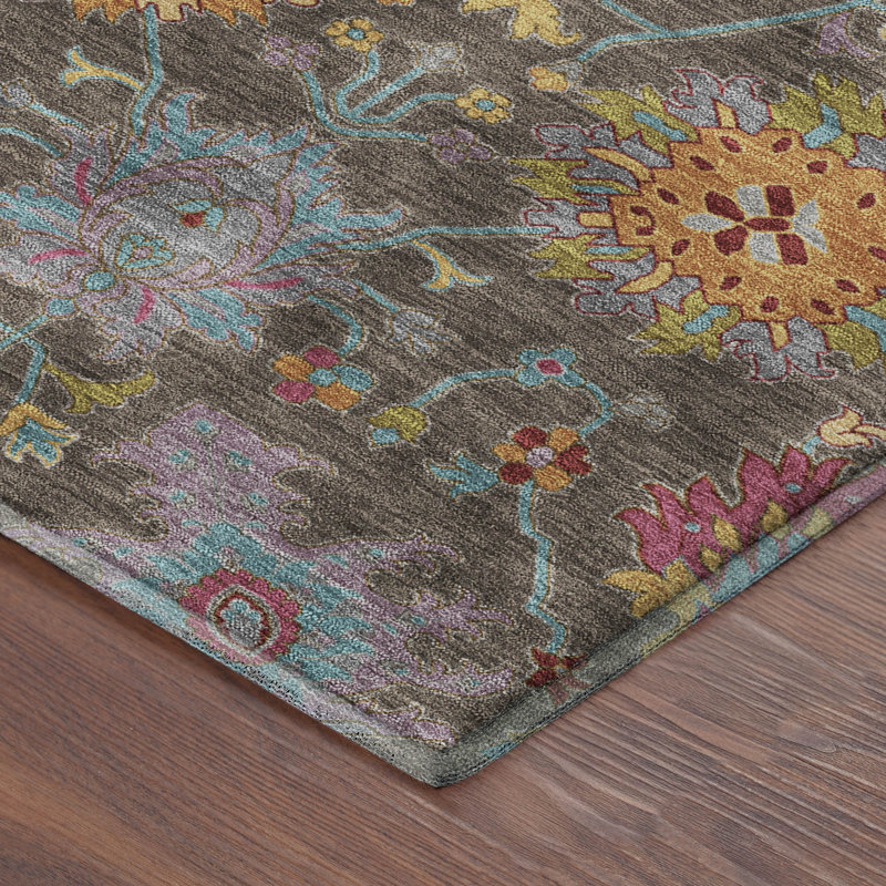 Tapis damassé de qualité supérieure Mayfield AMF2288, Chocolate, 9 pi x 12 pi