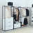 Kennyth 111" W White Freestanding Walk in Wood Closet System with Metal Frame (3 Pieces)