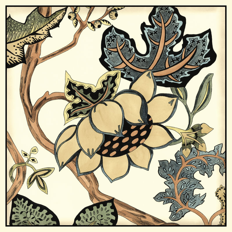 Jacobean Tile IV by Chariklia Zarris - Wrapped Canvas Print, 91cm H x 91cm W x 3.8cm D