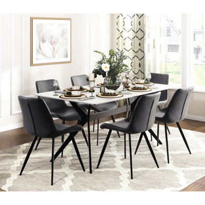 Ensemble repas pour 6 personnes à hauteur de comptoir