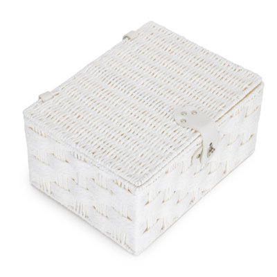 Twisted White Paper Rope Storage Basket
