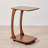 C Side Table, C Table With Wheels, TV Tray Table, Couch Table That Slide, For Living Room, Bedroom (Walnut)