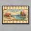 «Whimsical Countryside Cottage by the River Under Crescent Moon», reproduction d'art encadrée-1047986942-1047986940