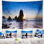 Tapisserie panorama à coucher de soleil à rodeo beach en polyester avec accessoires suspendus inclus-28489706