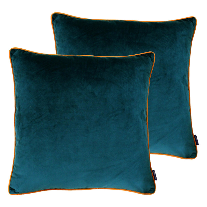 Square Meridian Square Scatter Cushion, Teal/Tiger, Polyester