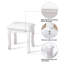 Tabouret carré en bois massif