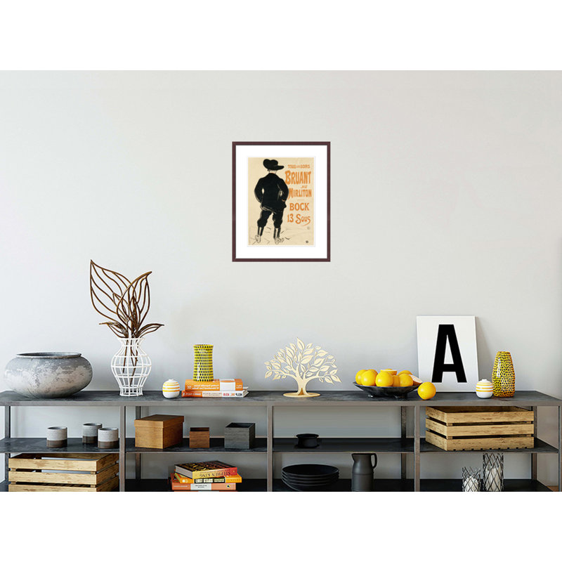 «Aristide Bruant» par Henri de Toulouse-Lautrec, impression giclée sur cadre, H 21,75 po x l 17,72 po