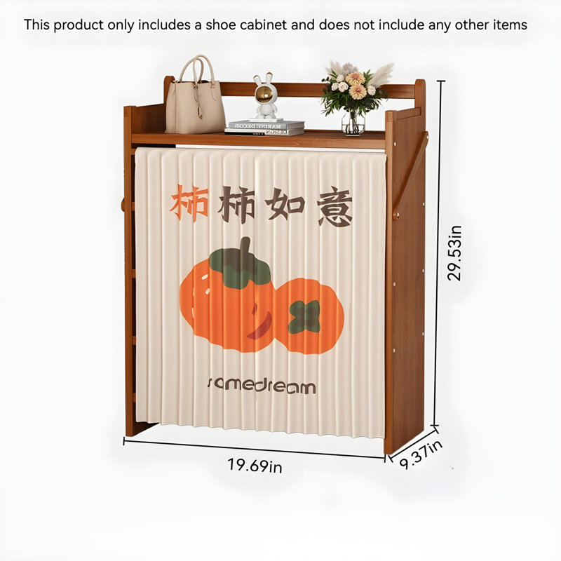 Multi-Layer Foldable Dustproof Shoe Cabinet For Home/Dormitory - Space-Saving Bamboo Storage Shelf, Tan