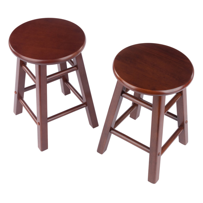 Element 2-pc Dining Stool Set, Walnut, Walnut