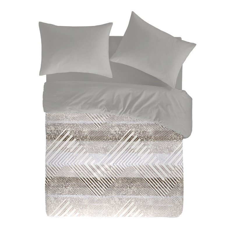 Lary Geometric Shapes Duvet Cover, Grey, King Duvet Cover