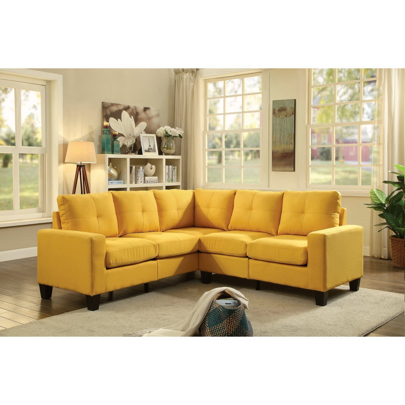 Canapé modulaire Glory Furniture Newbury, jaune