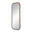Miroir surdimensionné en bois 31,4 x 1,4 x 74 po avec cadre brun unique
