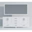 Meuble-lavabo double l 80 po x P 22 po, comptoir en quartz blanc et miroirs de 30 po-118057230