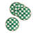 Emerald Check Appetizer Plates