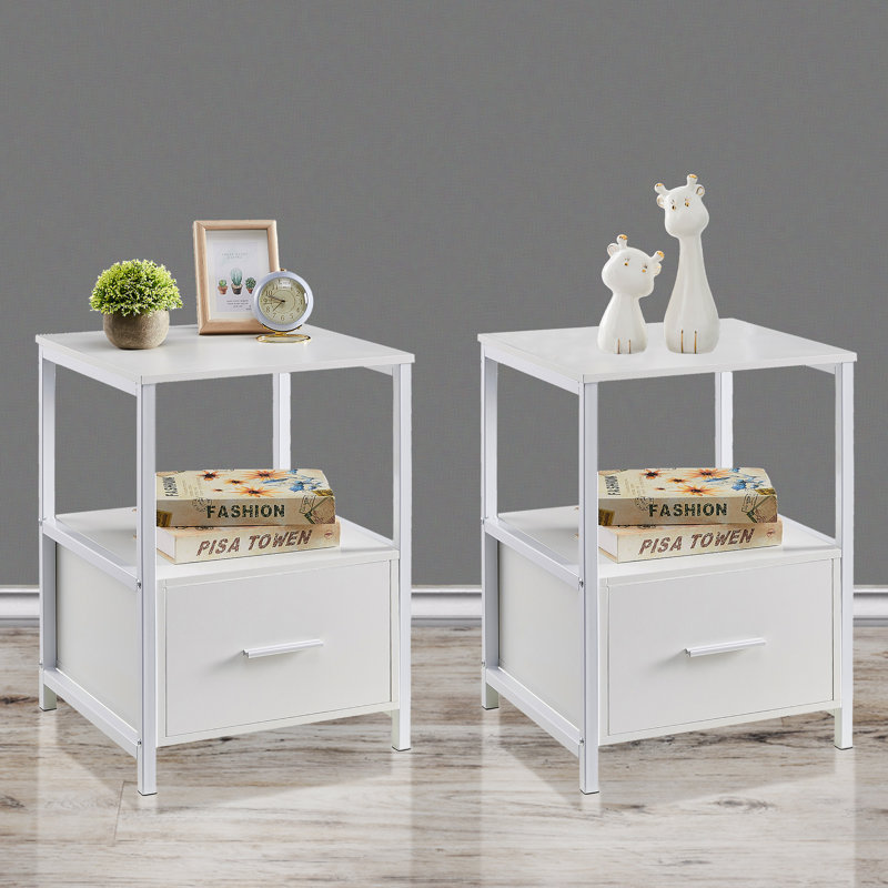 Kempst 15.7'' W Nightstand, White