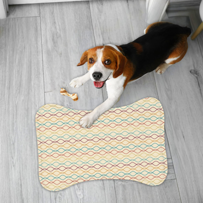 Throwback Fall Rainbow - 1 Piece Bone Shape Feeding Mat