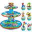 Super Mario Cupcake Stand, Super Mario Birthday Decorations