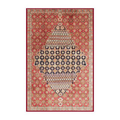 Tapis traditionnel orange / brun / noir