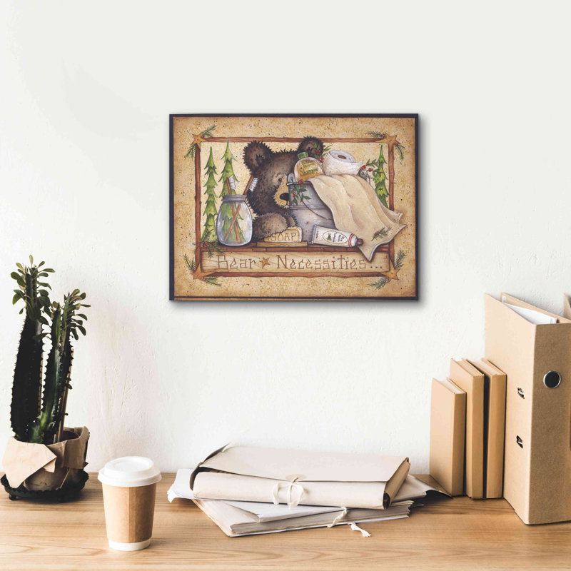 «Bear N Nécessities» par Mary Ann June, estampe numérique sur toile, H 12 po x l 16 po x P 0,75 po