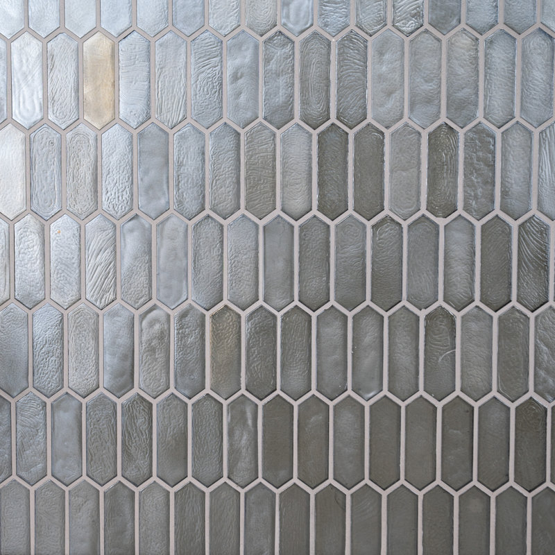 Rietto Spire 10 in. x 12 in. Glossy Glass Mosaic Wall Tile, Cresta Dusk
