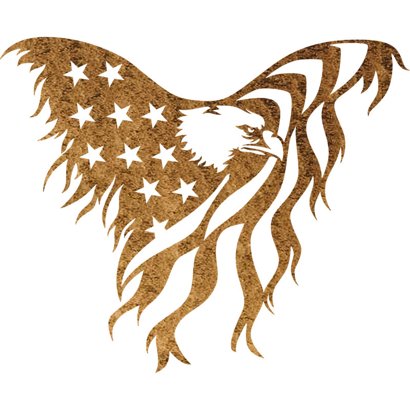 American Eagle Wall Décor, 16.4" H x 20" W x 0.06" D, Copper