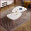 Table basse moderne en forme d'œuf pour le salon, d'une longueur de 790 mm avec beaucoup d'espace, facile à assembler