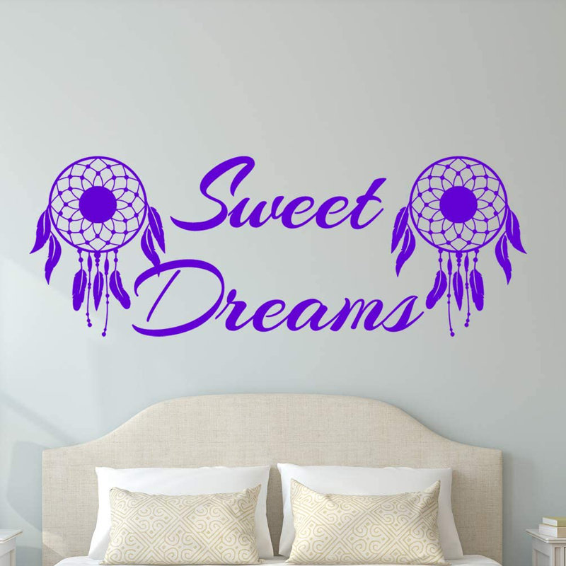 Adhésif décoratif Dream Catcher Sweet Dreams, H 8 po x l 22 po, Mauve