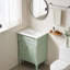 Meuble-lavabo élégant avec lavabo, armoire autoportante et tiroir rabattable Elegant Design-1729056321