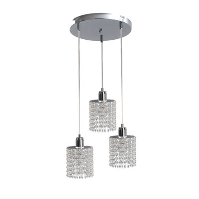 Pugh 3 - Light Silver Cylinder Pendant