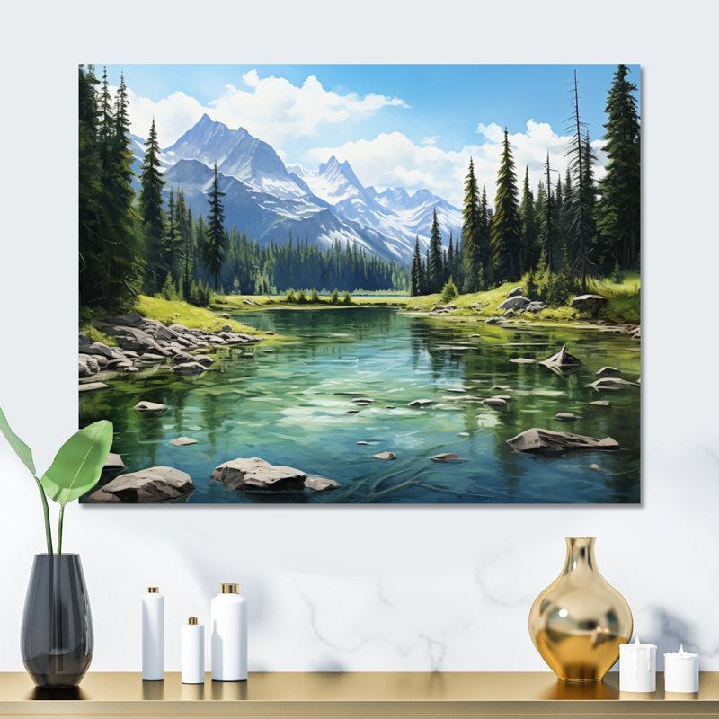 Canada Banff Symphony I - paysages, art mural en métal, H 24 po x l 32 po x P 1 po