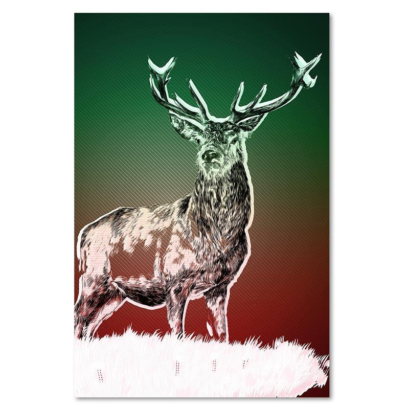 Leinwandbild Deer Scandinavian Design