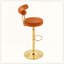 Chaise de bar pivotante rembourrée en velours doux-130770192