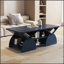 Table basse rectangulaire en bois d'ingénierie aux angles arrondis, avec étagères ouvertes et structure robuste, montage facile pour les salons modernes-858373923